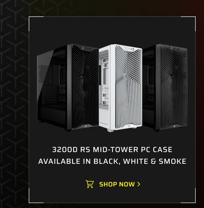 3200D RS Mid-Tower PC Case Available in Black, White & SMOKE