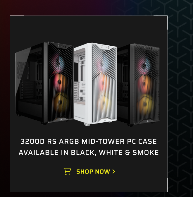 3200D RS ARGB Mid-Tower PC Case Available in Black, White & SMOKE
