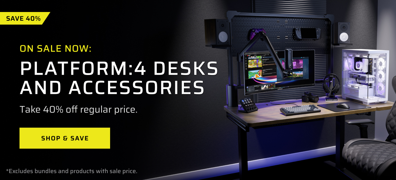 SAVE 40% - ON SALE NOW: PLATFORM:4 DESKS and ACCESSORIES