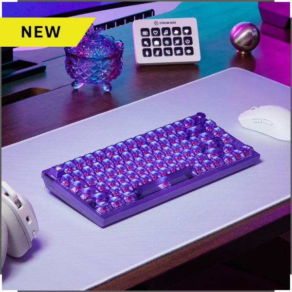A PERFECT FIT K65 PLUS WIRELESS ATOMIC PURPLE