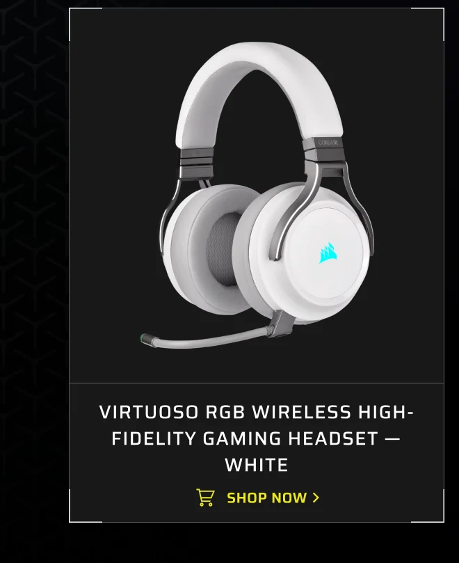 VIRTUOSO RGB WIRELESS High-Fidelity Gaming Headset — White