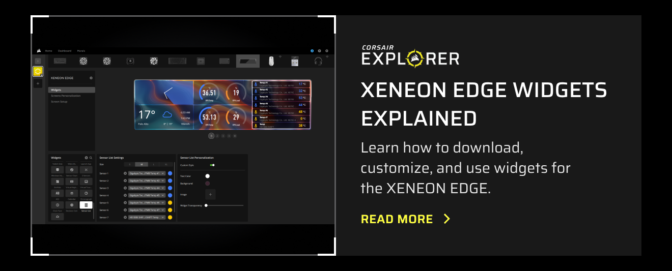 Xeneon Edge Widgets Explained