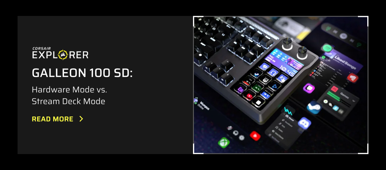 GALLEON 100 SD: Hardware Mode vs. Stream Deck Mode