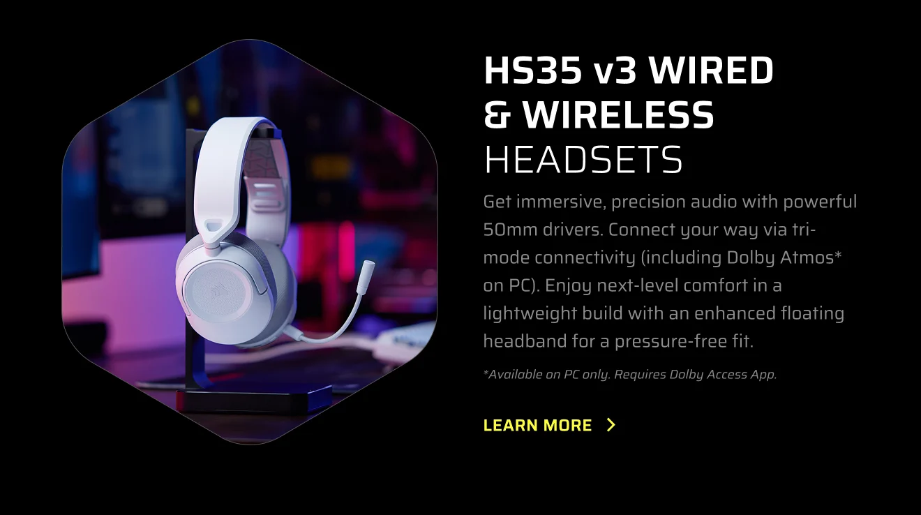 HS35 v3 WIRED  & WIRELESS HEADSETS