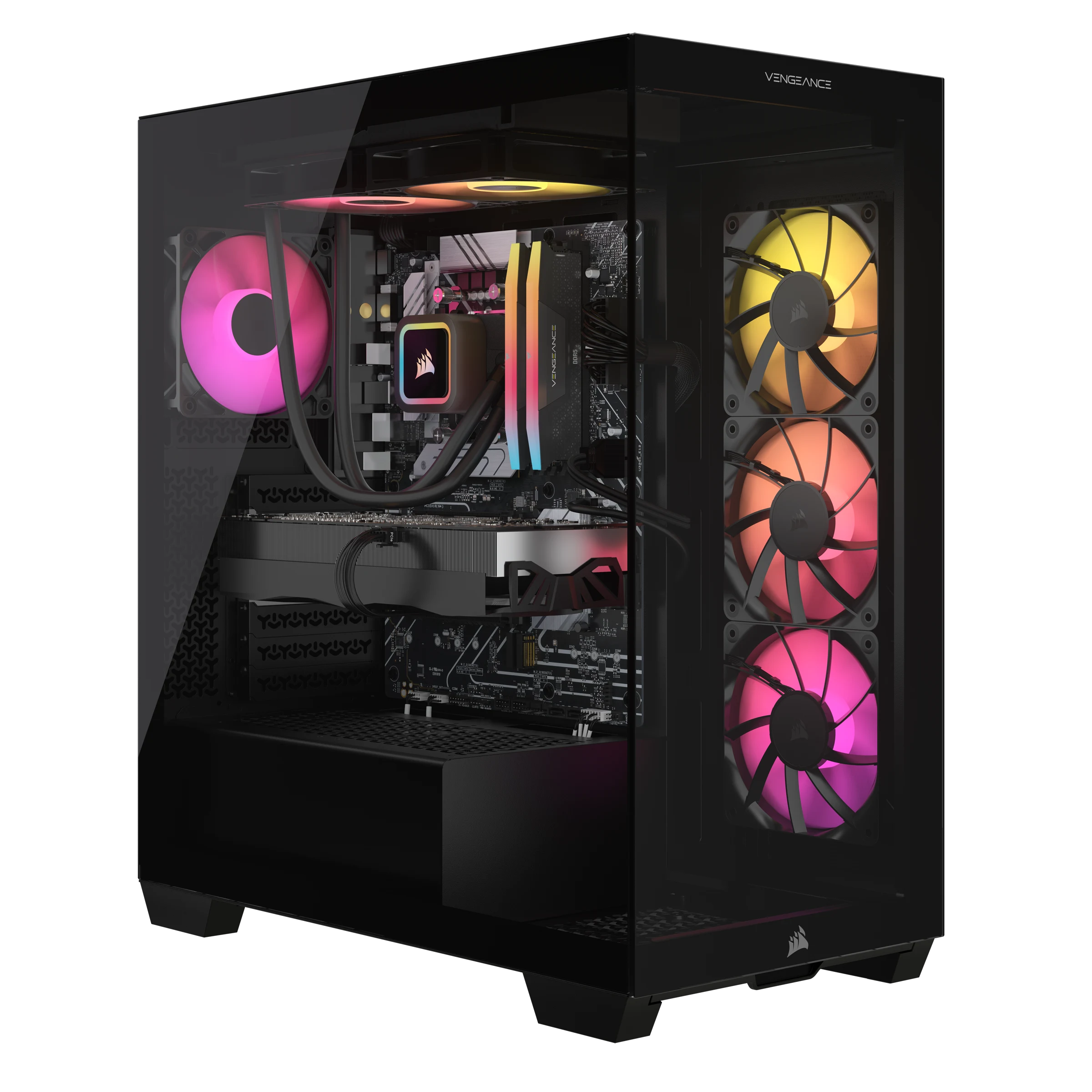 VENGEANCE a7500 Gaming PC: AMD Ryzen 7 9800X3D, GeForce RTX 5080, 32GB DDR5, 2TB SSD, Win11 Home