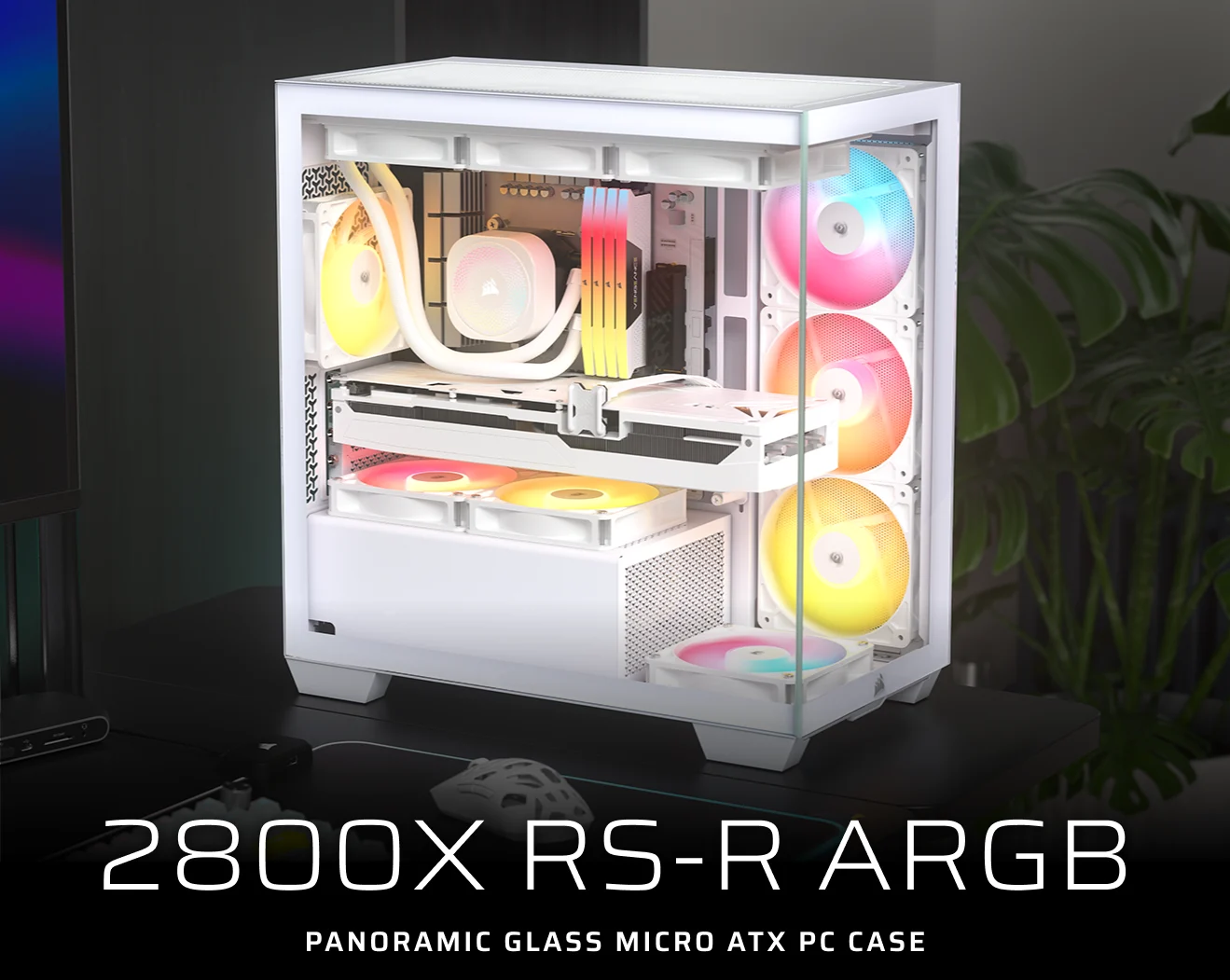  2800X RS-R ARGB PANORAMIC GLASS MICRO ATX PC CASE