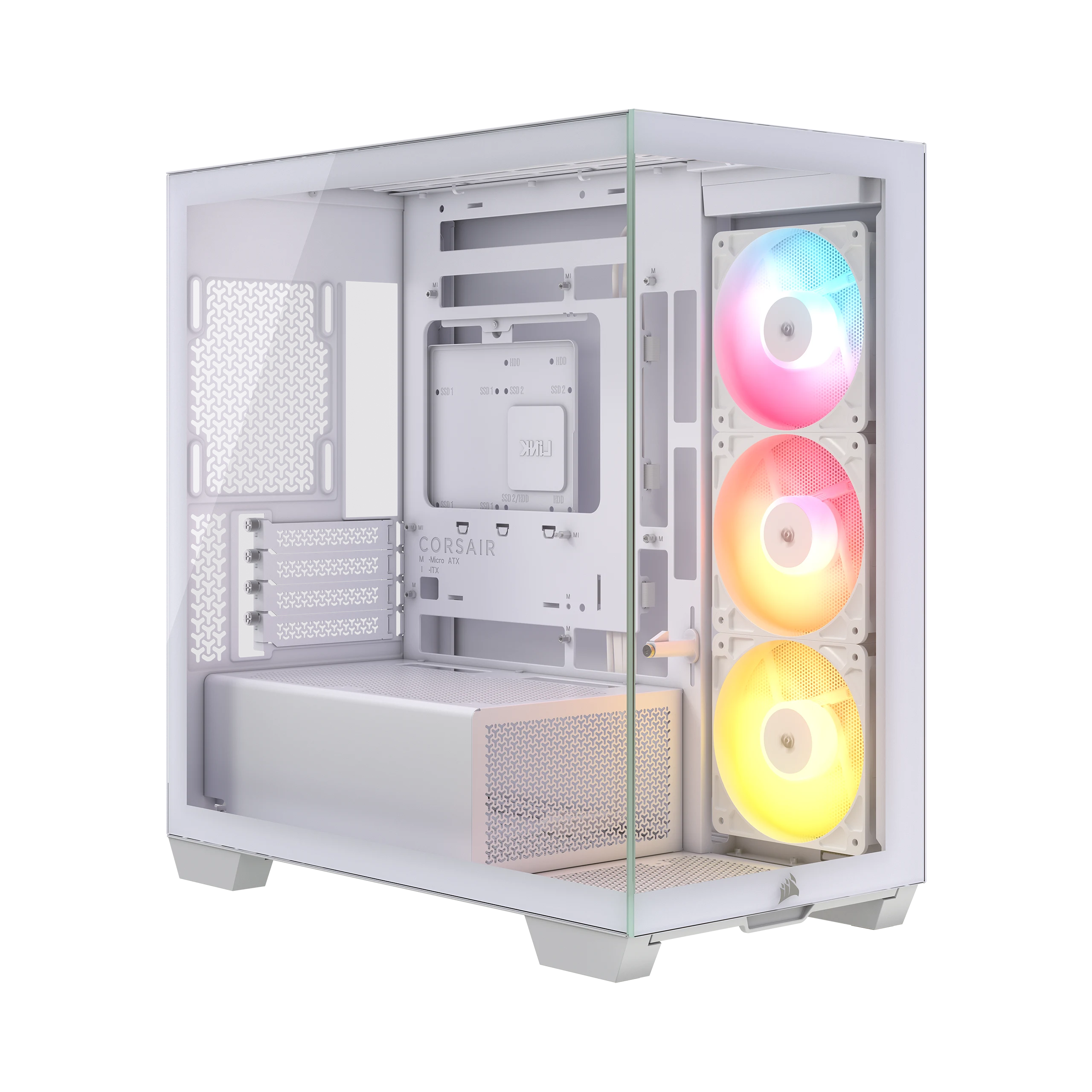 2800X RS-R ARGB Micro-ATX PC Case – White