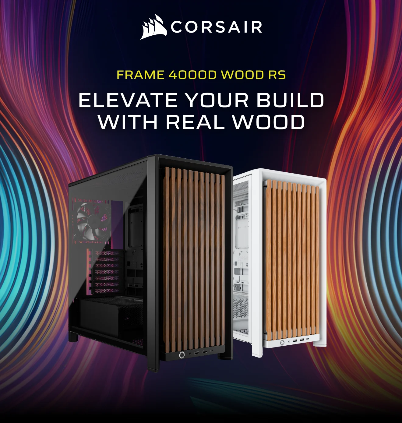 Frame 4000d wood rs elevate your build with real wood