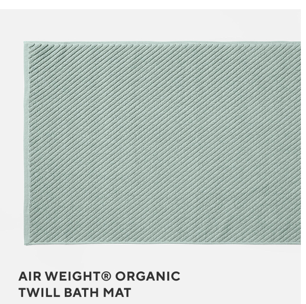 Air Weight Organic Twill Bath Mat