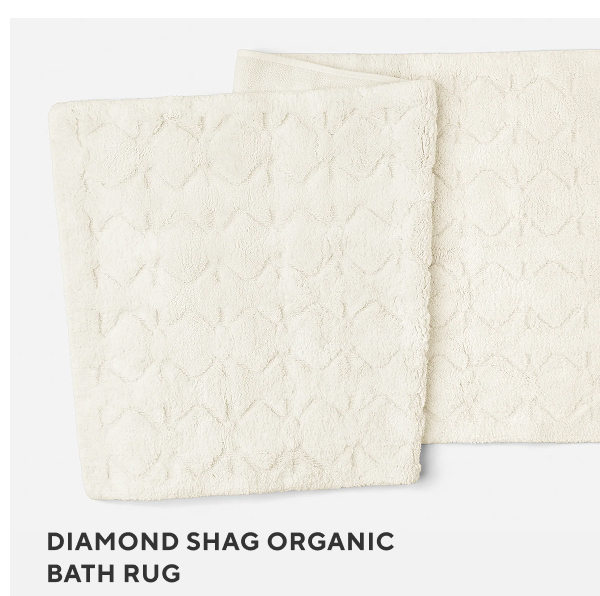 Diamond Shag Organic Bath Rug