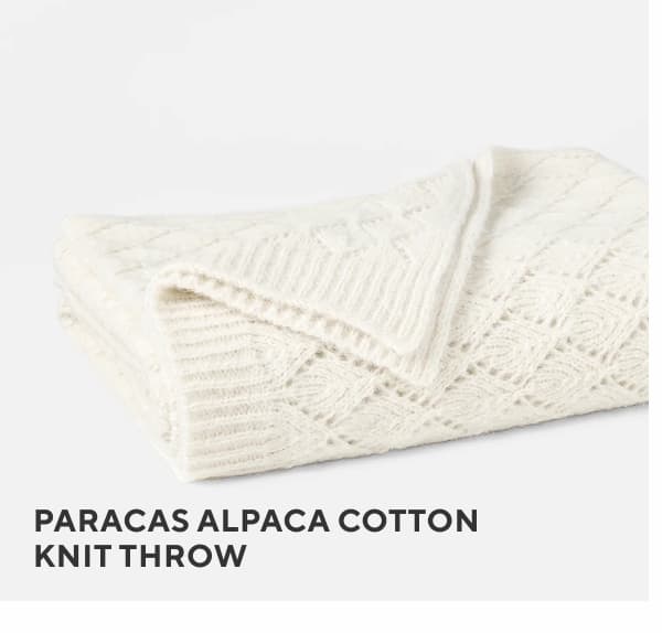 Paracas Alpaca Cotton Knit Throw