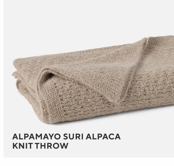 Alpamayo Suri Alpaca Knit Throw