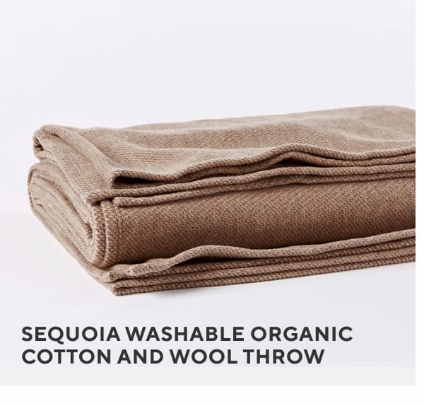 Sequoia Washable Organic Cotton and Wool Throw