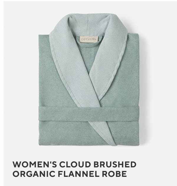 Women's Cloud Brushed Organic Flannel Robe