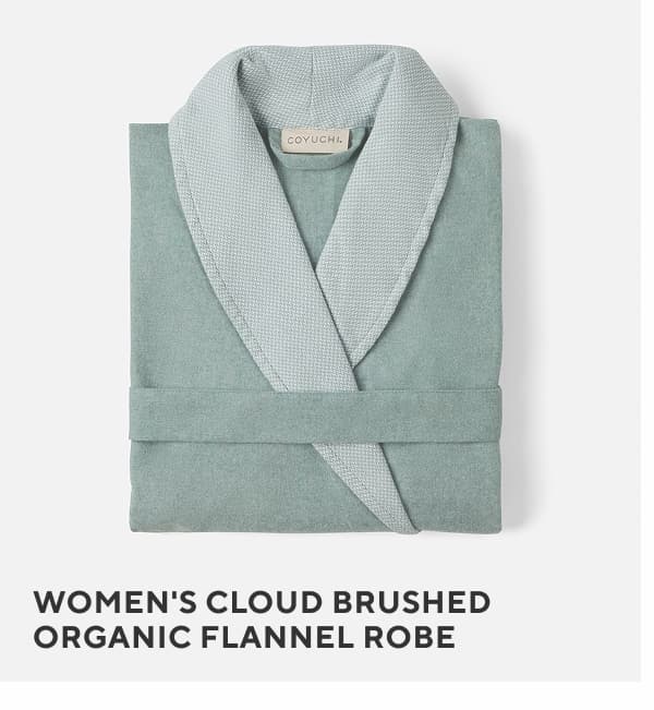 Women's Cloud Brushed Organic Flannel Robe