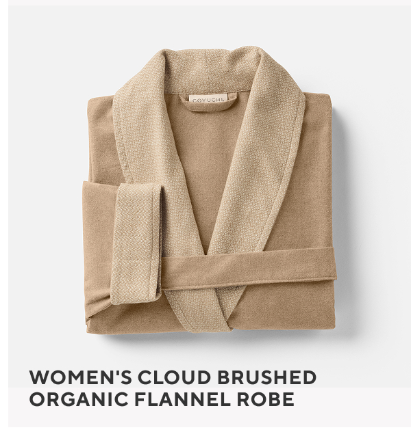 Women's Cloud Brushed Organic Flannel Robe