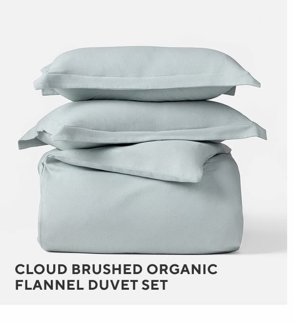 Cloud Brushed Organic Flannel Duvet Set