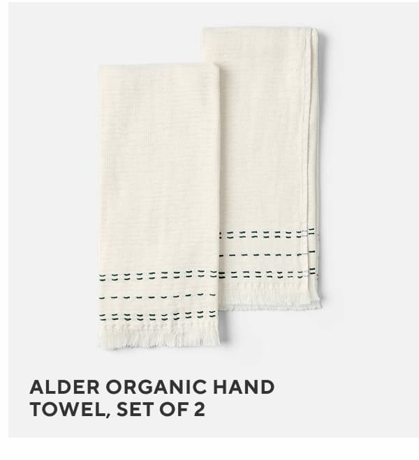 Alder Organic Hand Towel, Set of 2