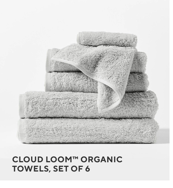Cloud Loom Organic Towels, Set of 6