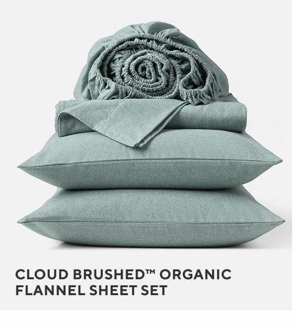 Cloud Brushed Organic Flannel Sheet Set
