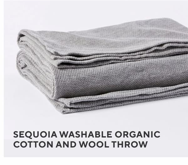 Sequoia Washable Organic Cotton and Wool Throw