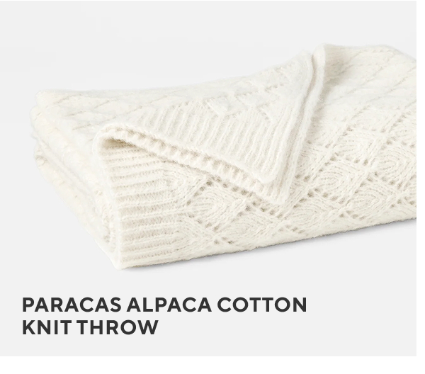 Paracas Alpaca Cotton Knit Throw