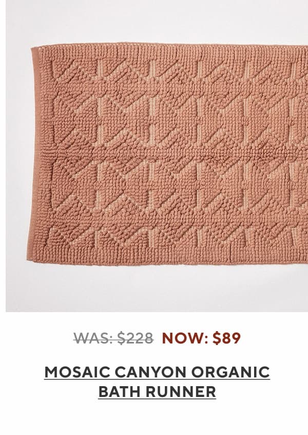 Mosaic Canyon Organic Bath Runner