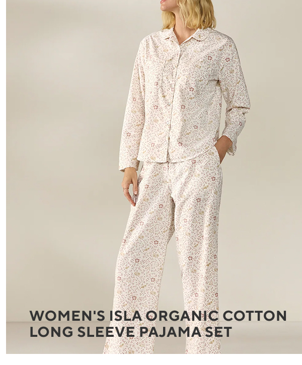 Women's Isla Organic Cotton Long Sleeve Pajama Set