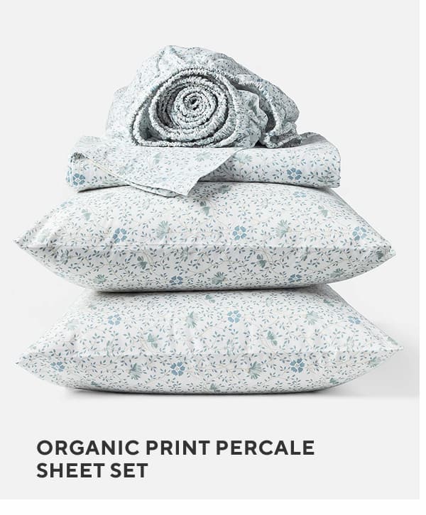 Organic Print Percale Sheet Set