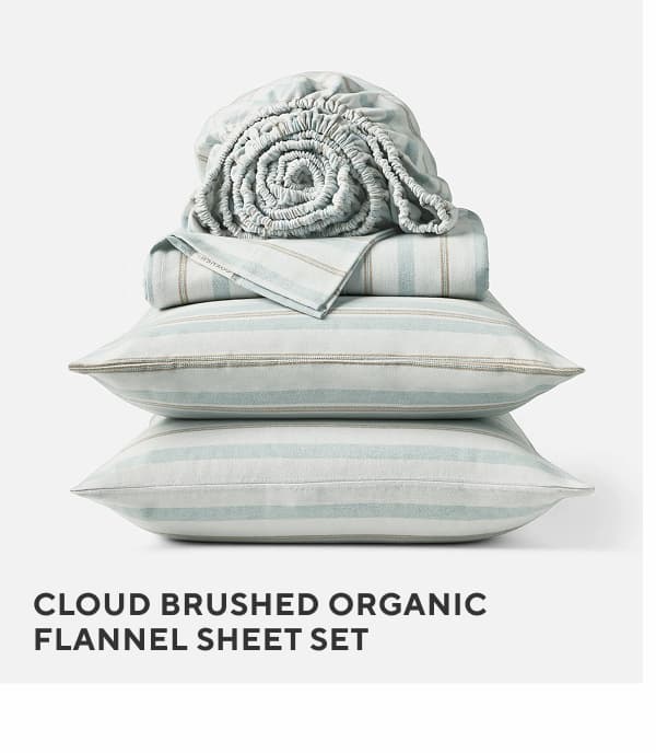 Cloud Brushed Organic Flannel Sheet Set