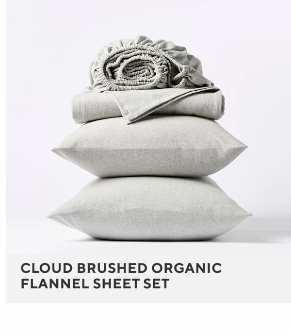 Cloud Brushed Organic Flannel Sheet Set