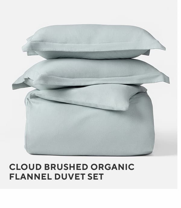 Cloud Brushed Organic Flannel Duvet Set