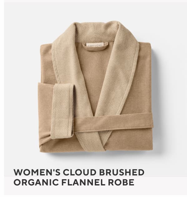 Women's Cloud Brushed Organic Flannel Robe