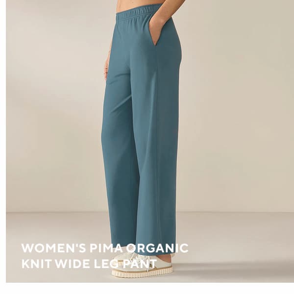 Women's Pima Organic Knit Wide Leg Pant