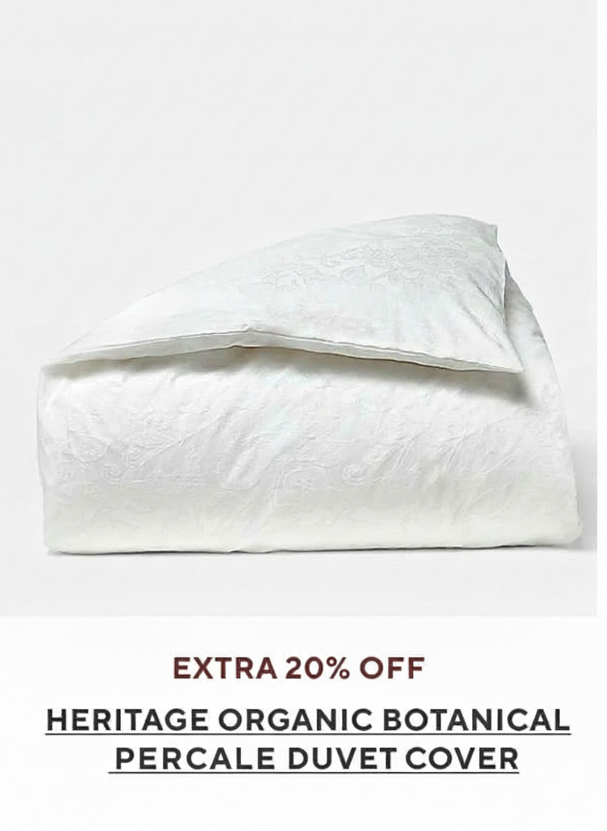 Heritage Organic Percale Duvet Cover