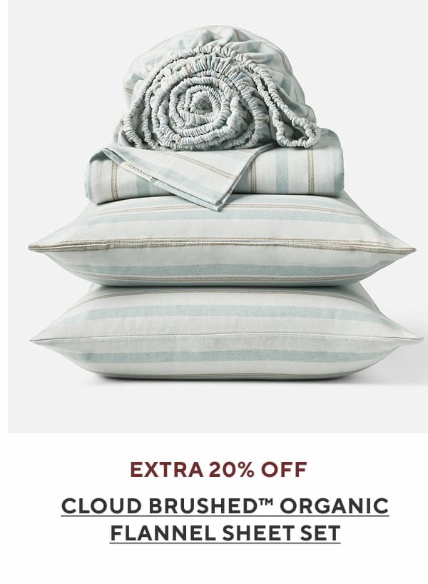 Cloud Brushed Organic Flannel Sheet Set