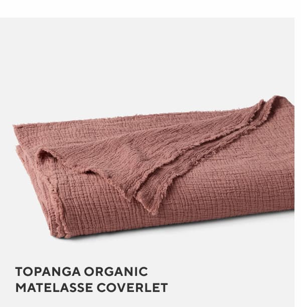 Topanga Organic Matelasse Coverlet