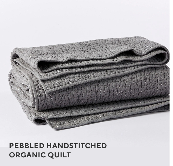 Pebbled Handstitched Organic Quilt