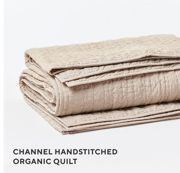 Channel Handstitched Organic Quilt