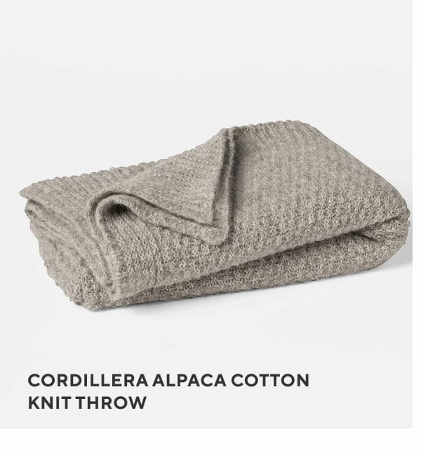 Cordillera Alpaca Cotton Knit Throw