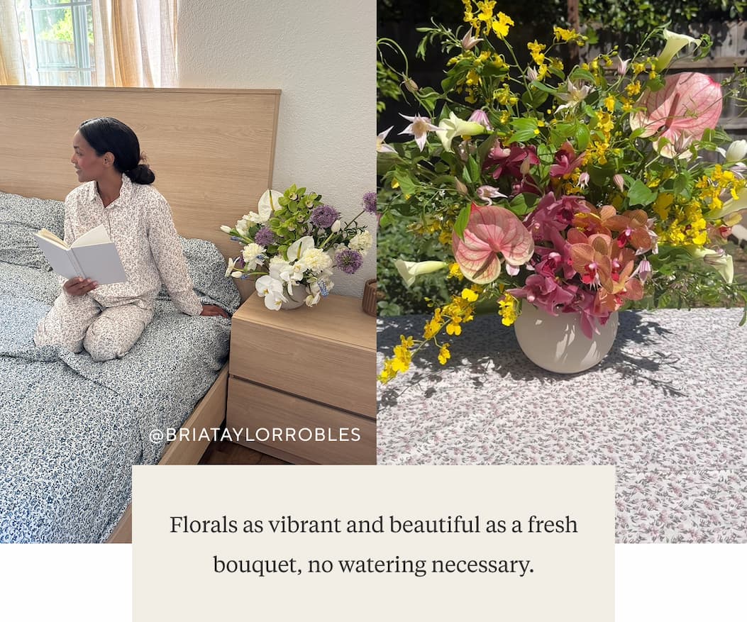 @briataylorrobles Florals as vibrant and beautiful as a fresh bouquet, no watering necessary