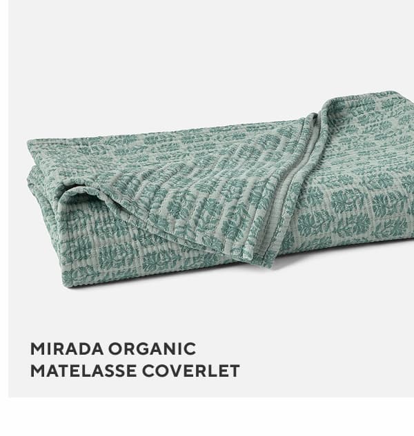 Mirada Organic Matelasse Coverlet