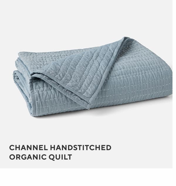 Channel Handstitched Organic Quilt