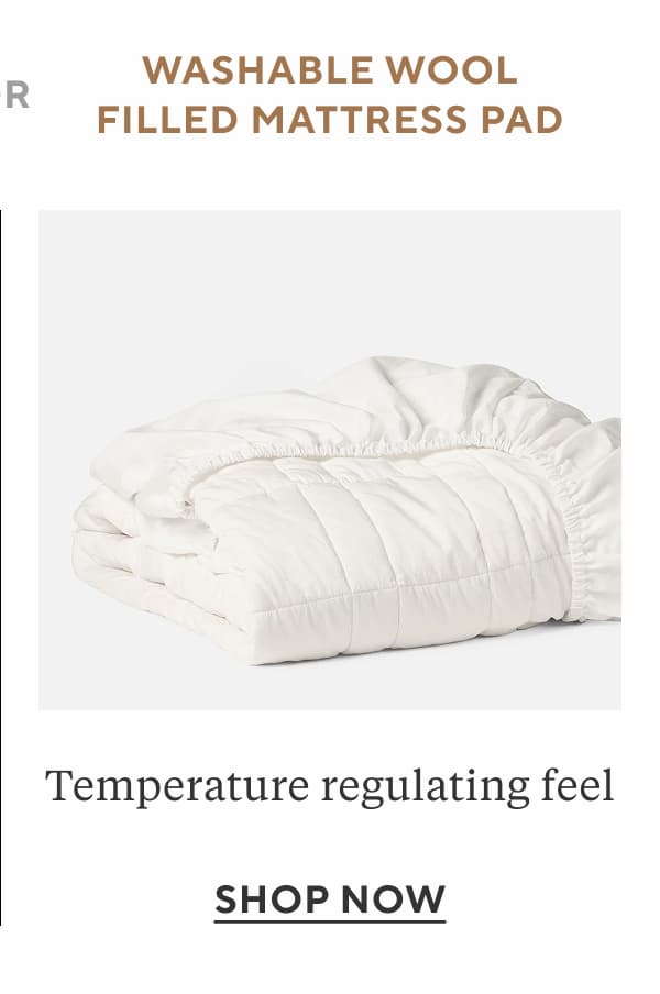 Washable Wool Filled Mattress Pad Temperature regulating feel Shop Now