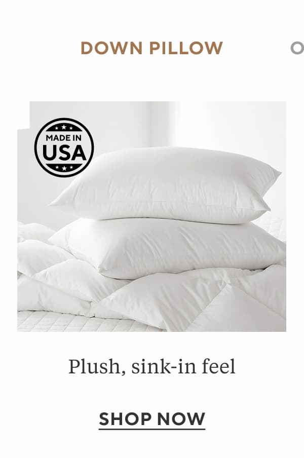 Down Pillow Plush, sink-in feel Shop Now