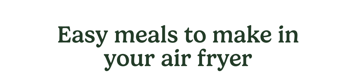 Easy meals to make in your air fryer
