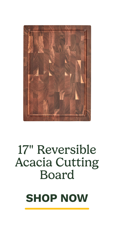 17" Reversible Acacia Cutting Board SHOP NOW