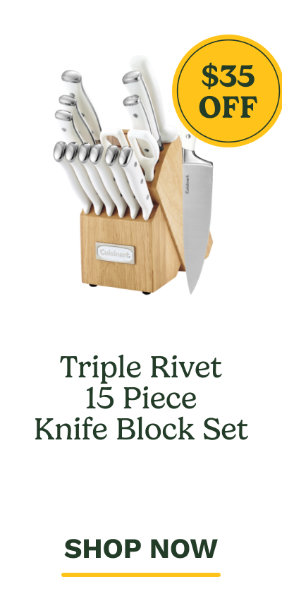 $35 OFF Triple Rivet 15 Piece Knife Block Set, Shop Now
