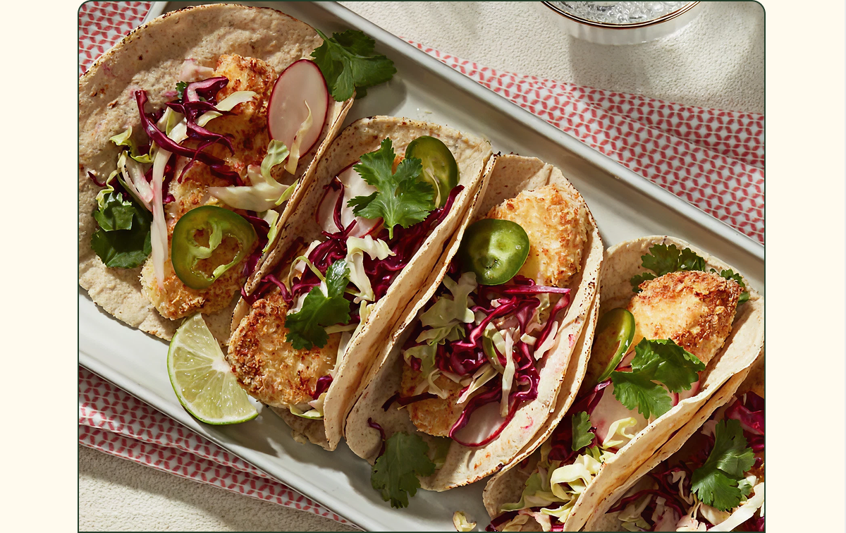 Fish Tacos  Crispy goodness for easy dinners made with Air Fryer Toaster Oven with Grill.  GET RECIPE