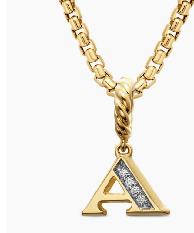 A sparkling initial pendant, chosen with her in mind